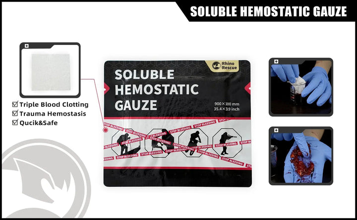 Hemostaattinen sidos 15 x 13 cm - Medrescue Gear