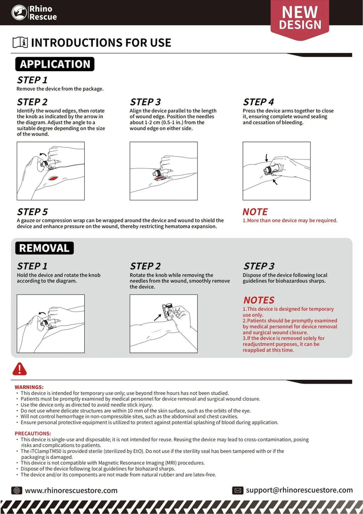 Trauma Clamp | Hätäkeino haavan sulkuun - Medrescue Gear