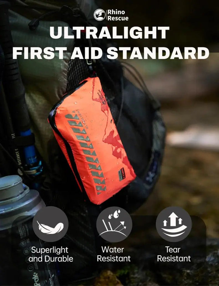 Ulkoilun Ensiapupakkaus I vedenpitävä I 180g | 38 osaa - Medrescue Gear