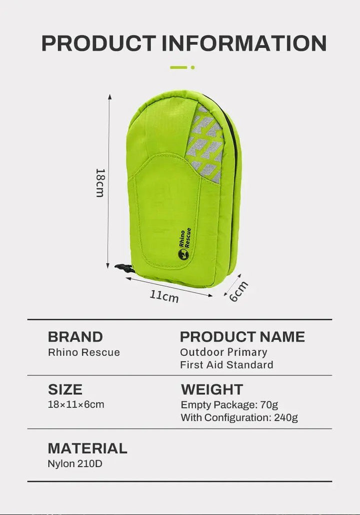 Ulkoilun Ensiapupakkaus I vedenpitävä I 180g | 38 osaa - Medrescue Gear