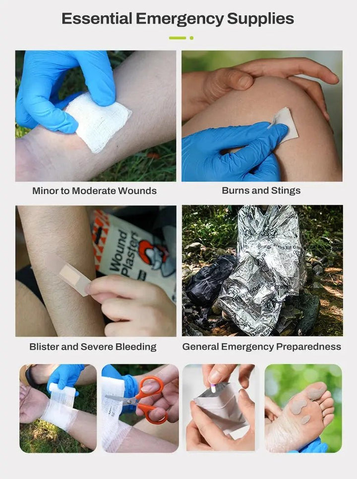 Ulkoilun Ensiapupakkaus I vedenpitävä I 180g | 38 osaa - Medrescue Gear