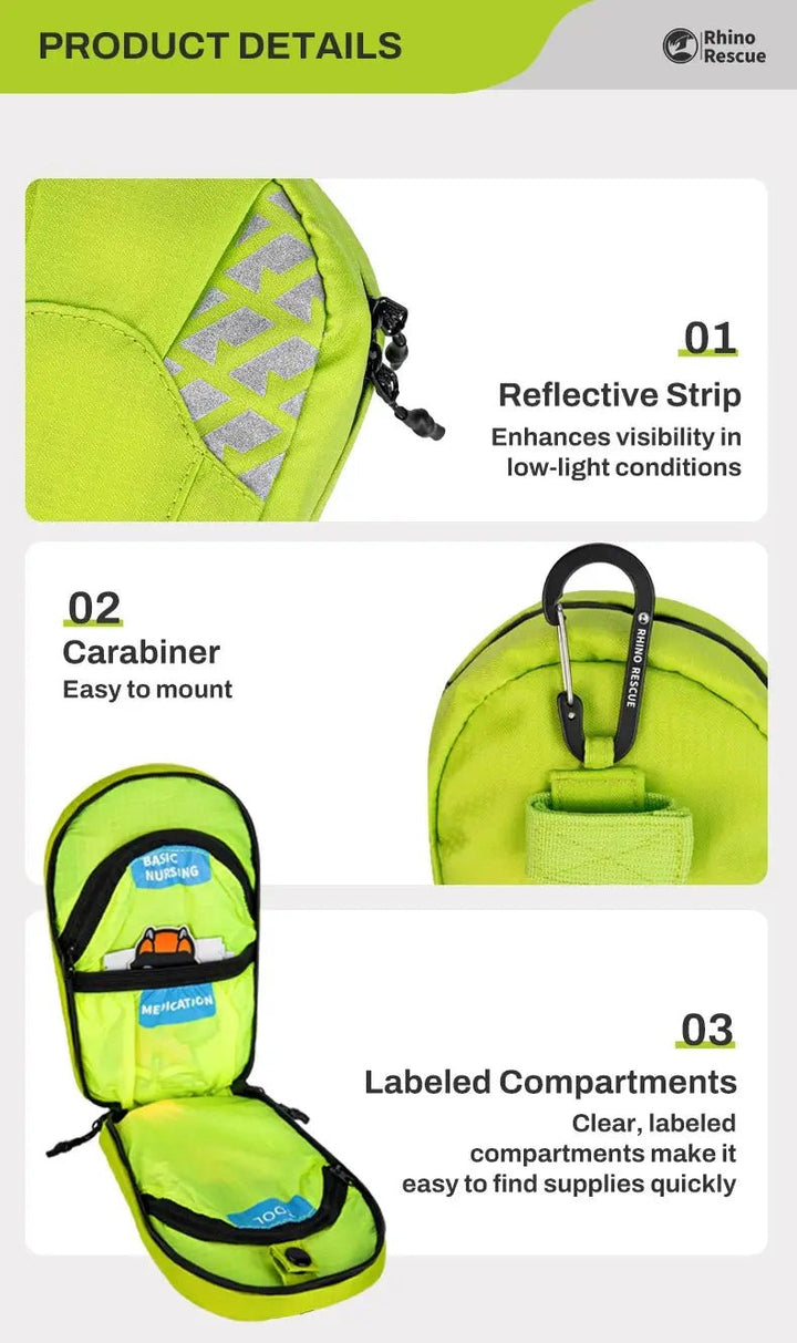 Ulkoilun Ensiapupakkaus I vedenpitävä I 180g | 38 osaa - Medrescue Gear