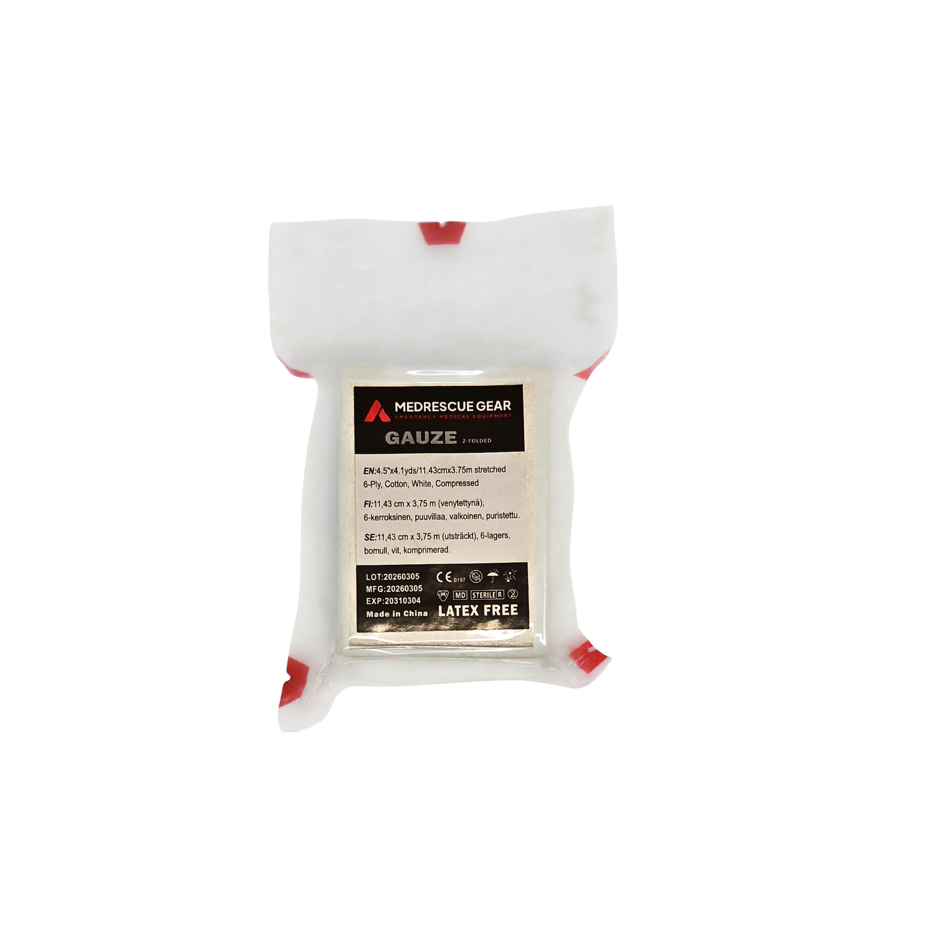 MRG Compressed Gauze – Harsoside haavan pakkaamiseen - Medrescue Gear