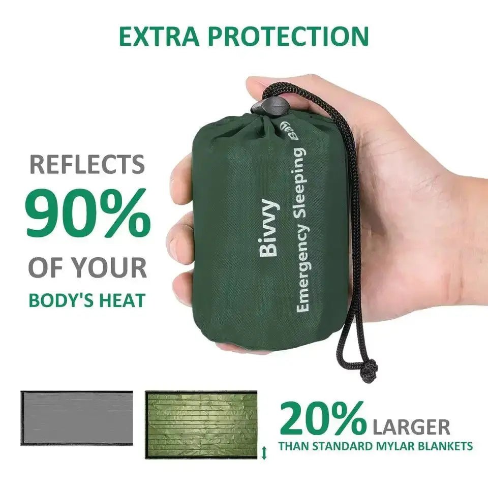 Emergency Bivy Bag | Hätäsuoja / pussi – Pidä lämpö sisällä, kylmä ulkona - Medrescue Gear