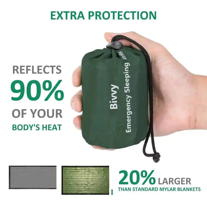 Emergency Bivy Bag | Hätäsuoja / pussi – Pidä lämpö sisällä, kylmä ulkona - Medrescue Gear
