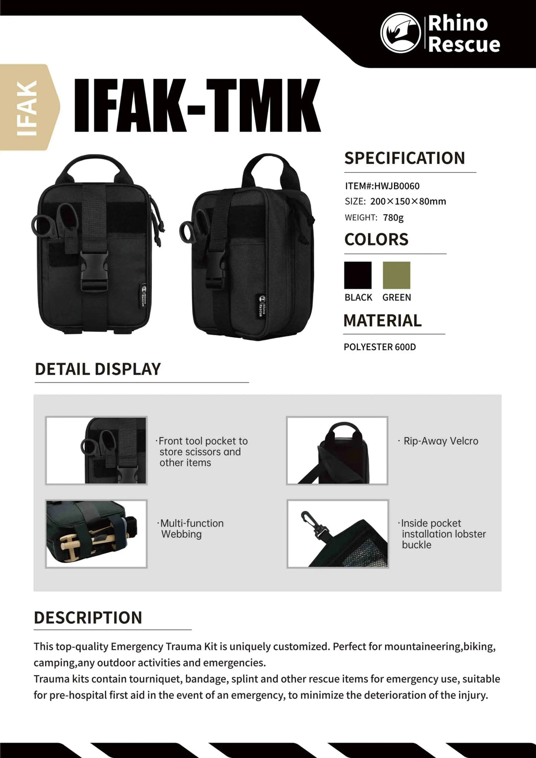 First Aid IFAK | Ensiapupakkaus - Medrescue Gear