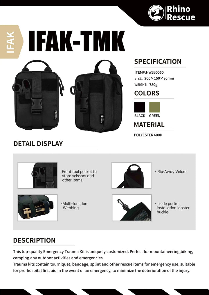 First Aid IFAK | Ensiapupakkaus - Medrescue Gear