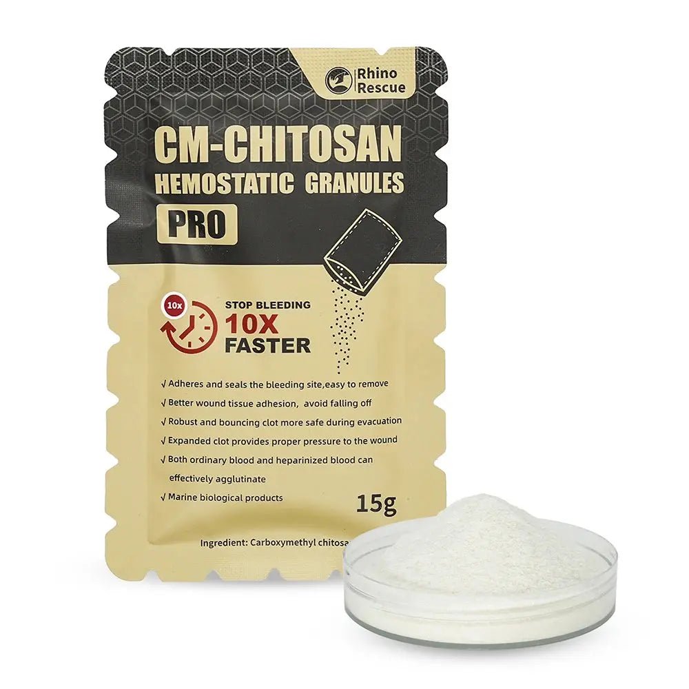 Hemostaattirae I CM - Chitosan PRO I Injektorit ja rakeet 6 - 15g - Medrescue Gear