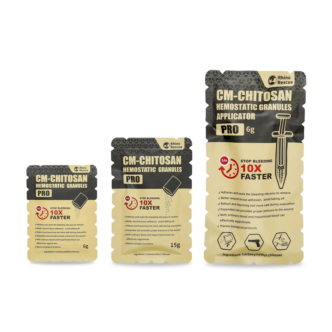 Hemostaattirae I CM - Chitosan PRO I Injektorit ja rakeet 6 - 15g - Medrescue Gear