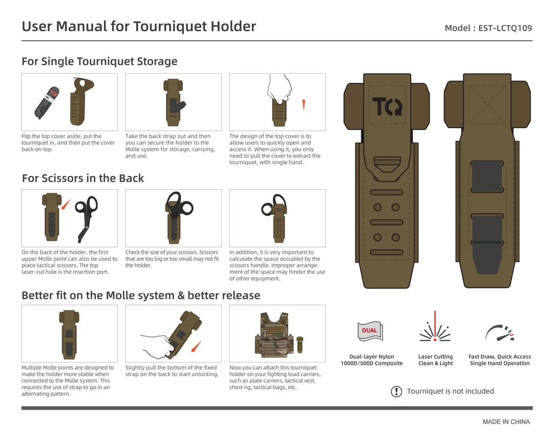 Holsteri Kristyssiteelle - MOLLE - yhteensopiva - Medrescue Gear