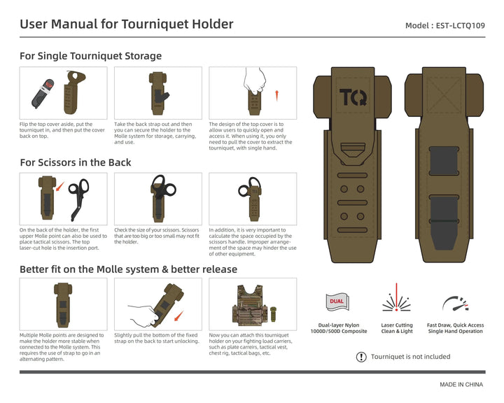Holsteri Kristyssiteelle - MOLLE - yhteensopiva - Medrescue Gear