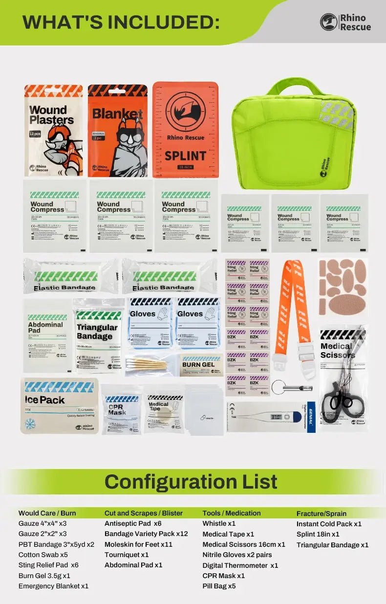Outdoor Camping - ensiapupakkaus I Vettähylkivä I 38 osainen - Medrescue Gear