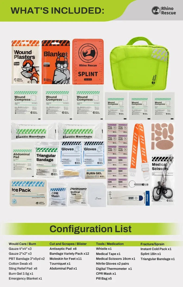 Outdoor Camping - ensiapupakkaus I Vettähylkivä I 38 osainen - Medrescue Gear