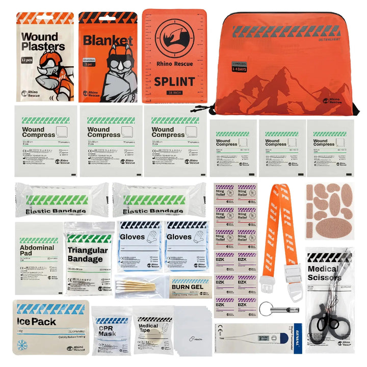 Outdoor Camping - ensiapupakkaus I Vettähylkivä I 38 osainen - Medrescue Gear