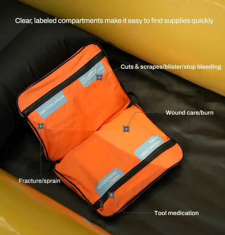 Outdoor Camping - ensiapupakkaus I Vettähylkivä I 38 osainen - Medrescue Gear