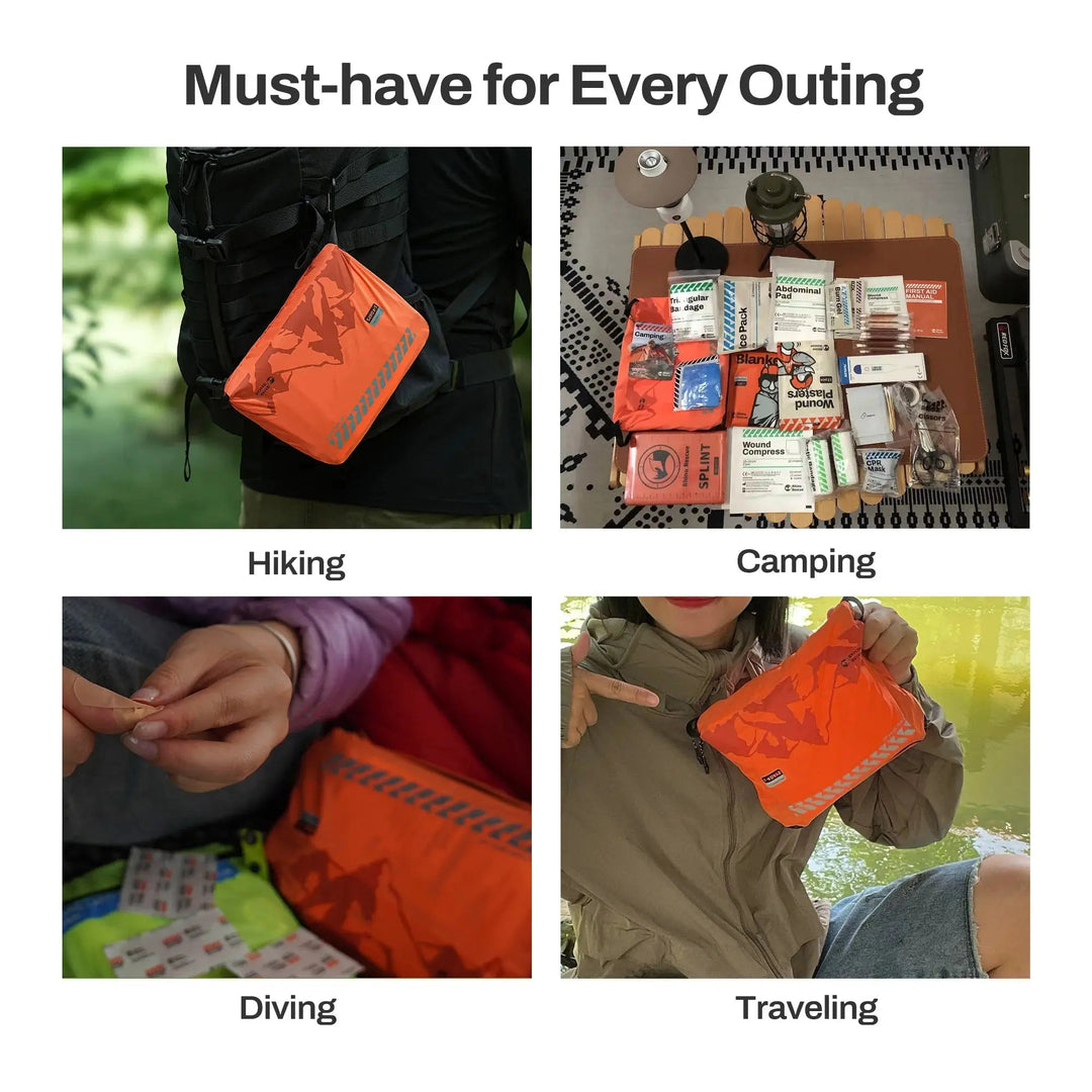 Outdoor Camping - ensiapupakkaus I Vettähylkivä I 38 osainen - Medrescue Gear