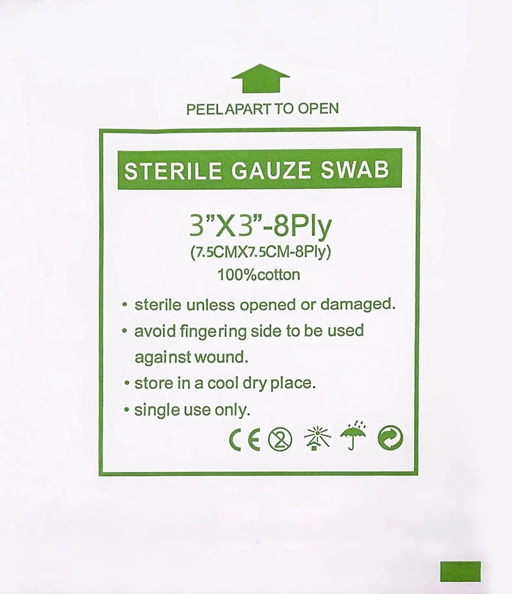 Steriili sidetaitos 7,5x7,5cm | 10 kpl pakkaus - Medrescue Gear