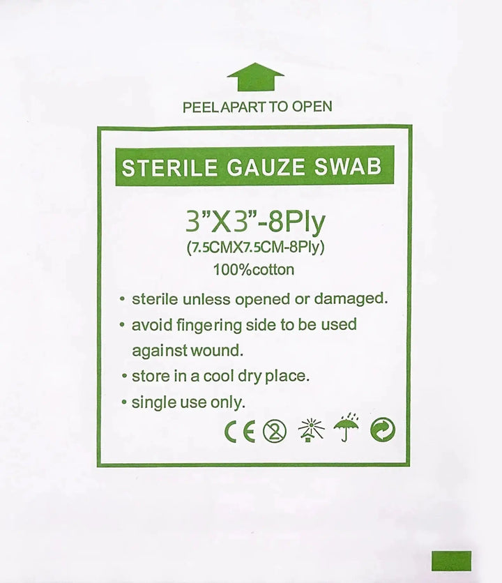 Steriili sidetaitos 7,5x7,5cm | 10 kpl pakkaus - Medrescue Gear